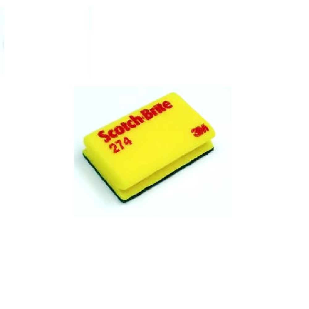 Scotch-Brite™ Salvauñas 274, Amarillo/Verde Grande, 95 mm x 150 mm, (10 Packs con 10 unidades en cada Caja)