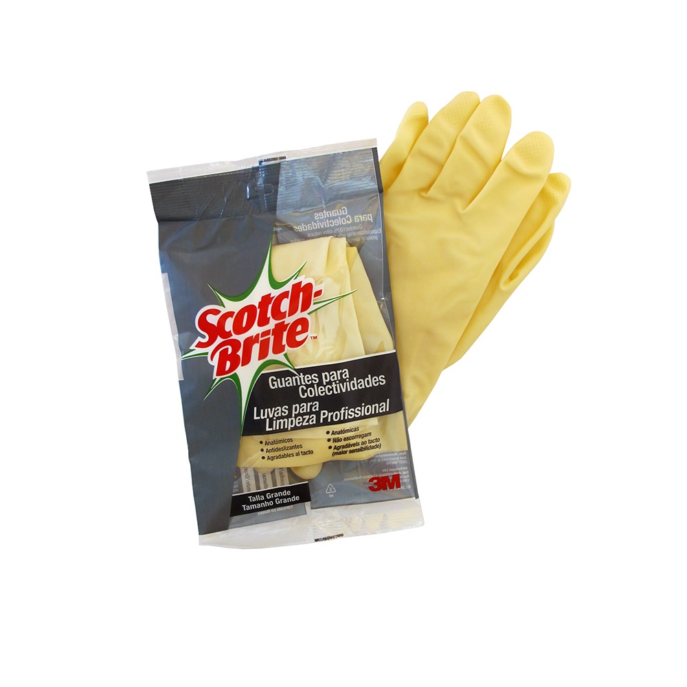 3M™ Scotch-Brite™ Guantes Látex Talla Mediana (Caja con 100 Pares)