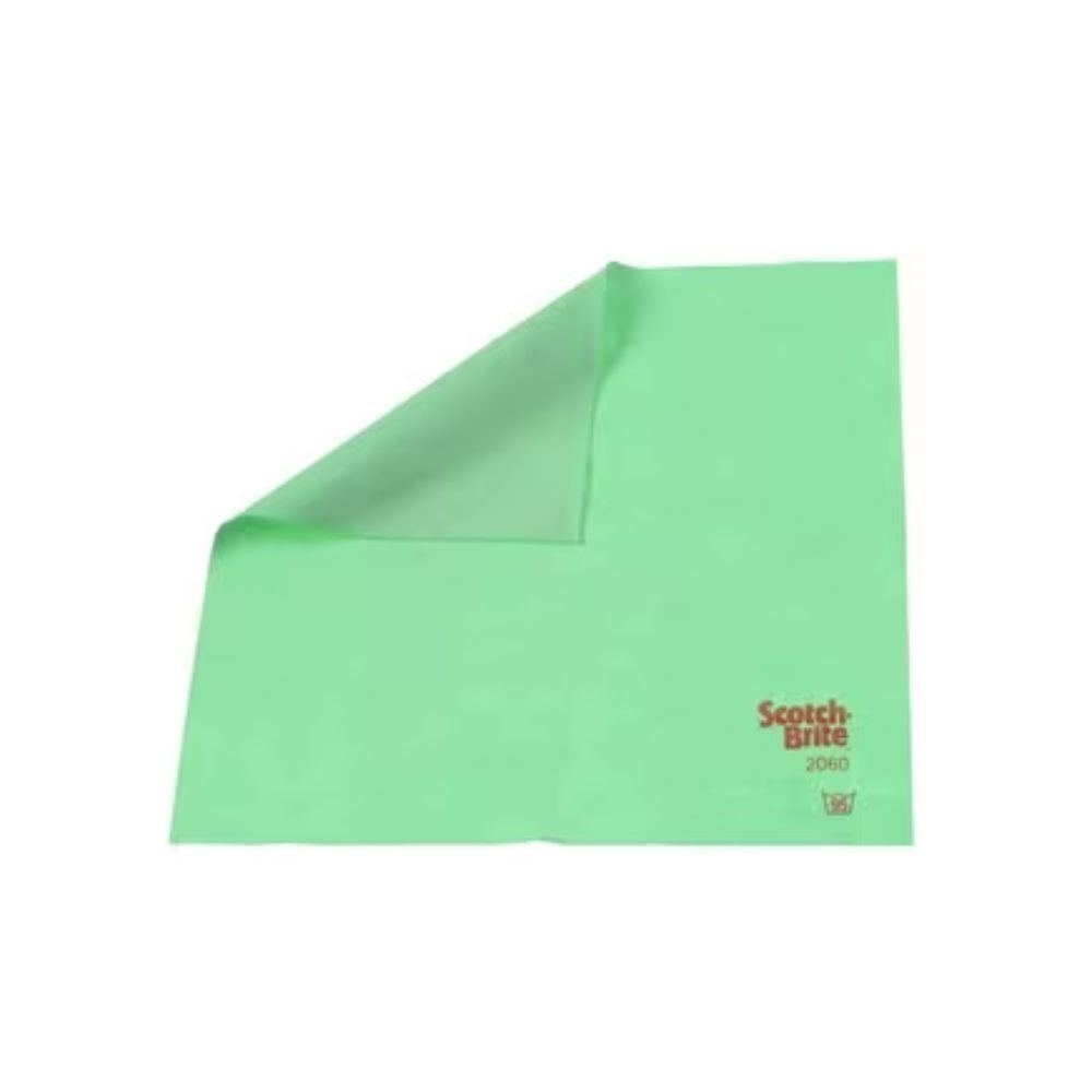 Scotch-Brite™ Bayeta Microfibra Semidesechable 2060, Verde, 360 mm x 400 mm, (10 Paquetes de 10 Unidades en cada Caja)