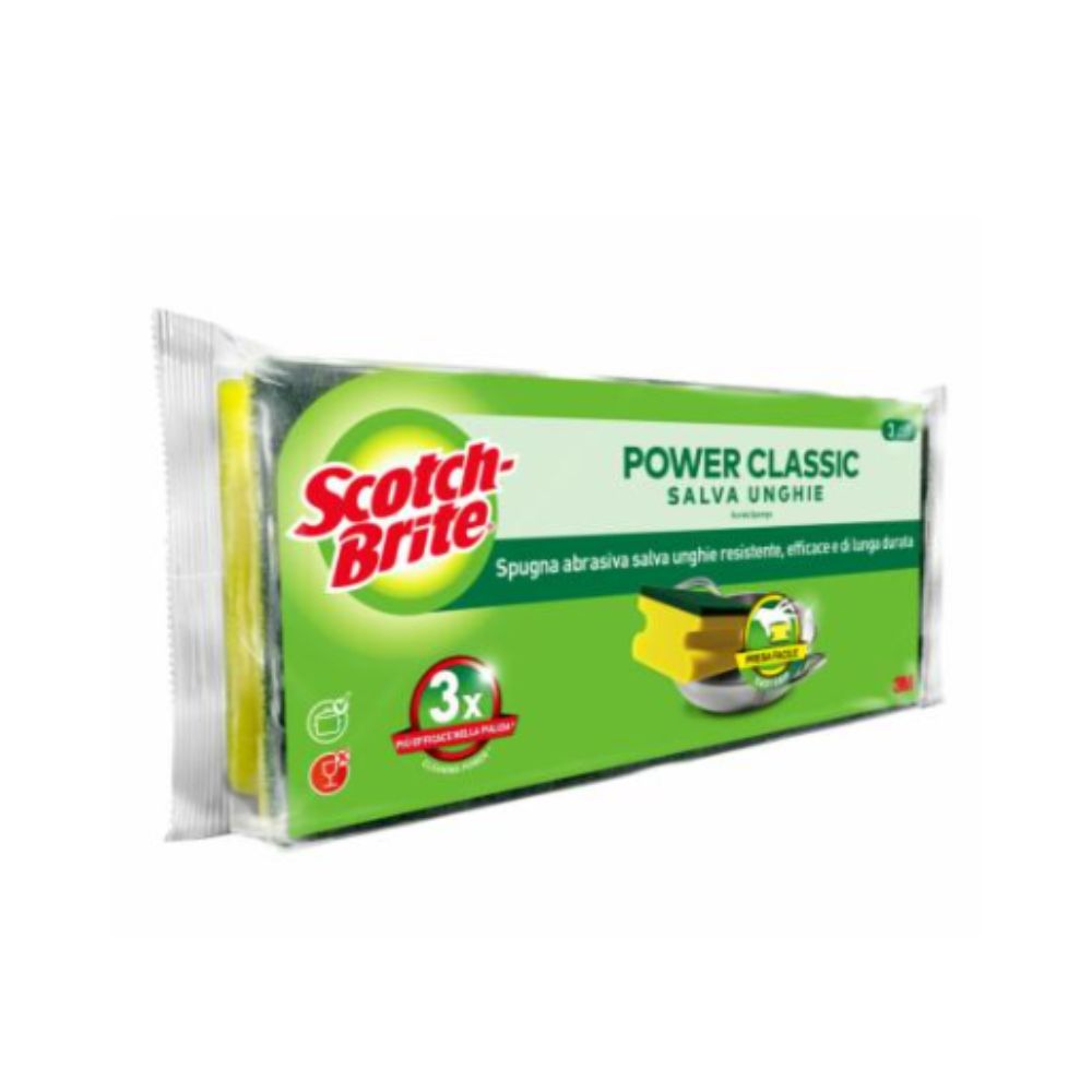 Scotch-Brite™ Estropajo Salvauñas Clásico (1 Caja contiene 8 Paquetes de 3 Unidades)