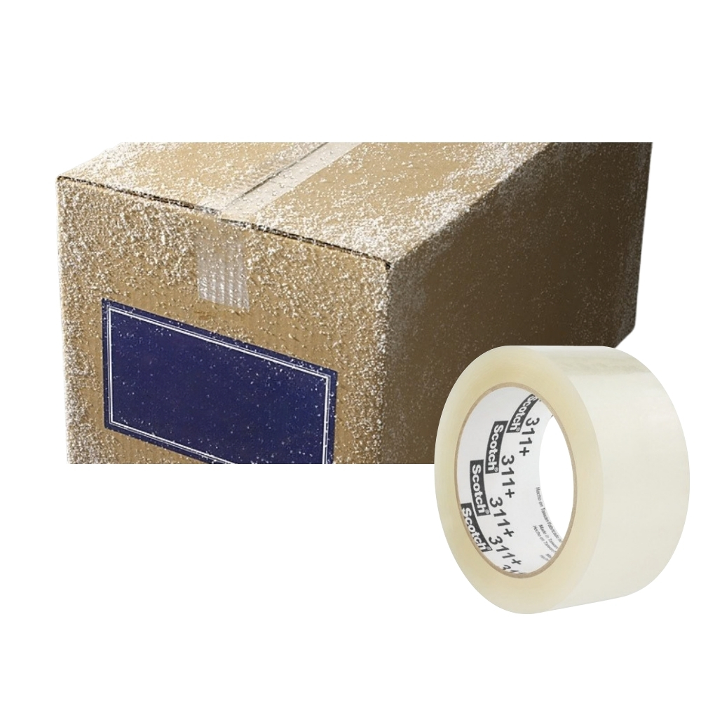 Scotch® Cinta de Embalaje Ultraadherente 311+, Incolora, 48 mm x 66 m (36 Rollos en cada Caja)